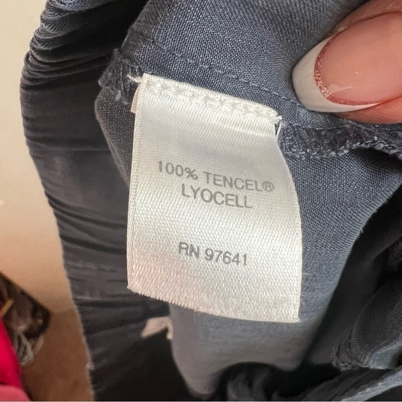 Pure Jill J.Jill Tall  Lyocell Tencel “Deep Blue” Wide Leg Pull On Pants - Picture 8 of 8